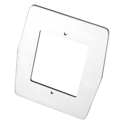 Moldura metálica quadrada prateada para interruptor