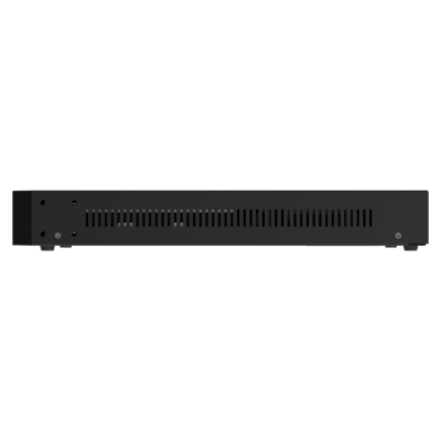 equipamento eletrónico preto para montagem em rack com ventilações frontais