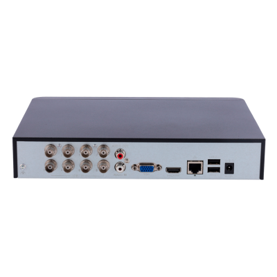 Aparelho eletrónico com múltiplas portas na parte traseira