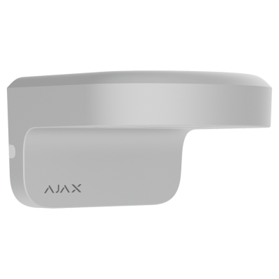 Sensor branco com design curvo e logo AJAX