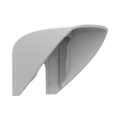 Capota branca de plástico angular com estrutura oca