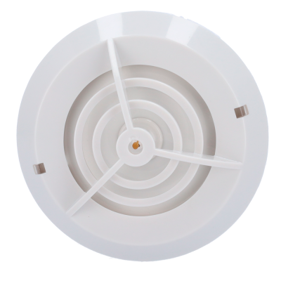 Difusor de ar circular branco com aberturas concêntricas