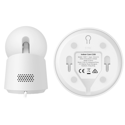 Câmara de vigilância branca Indoor Cam C220 em fundo branco