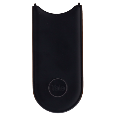 Capa protetora preta com logotipo Yale em relevo