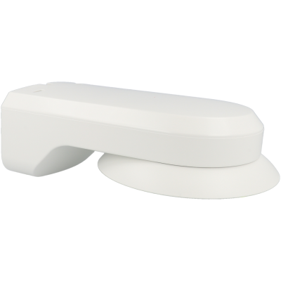 Peça branca de plástico com acabamento liso e base arredondada