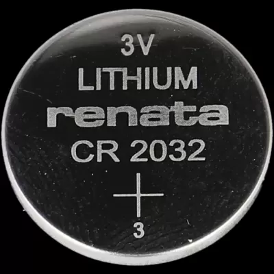Bateria de lítio Renata CR 2032 preta