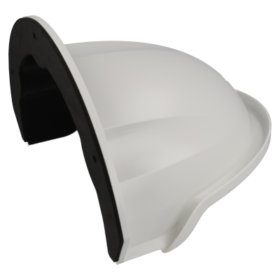 Capacete de segurança branco com proteção interna preta