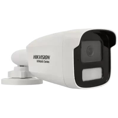 Câmara de vigilância branca Hikvision HiWatch Series com lente quadrada