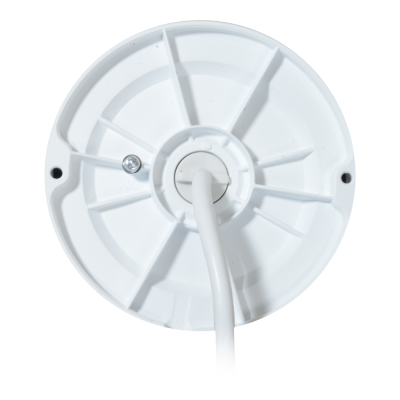 Base redonda branca com cabo branco no centro