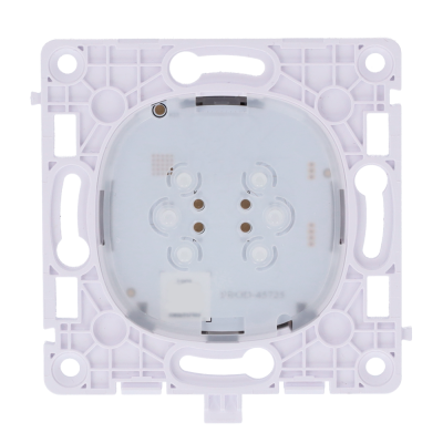 Base de suporte branca para interruptor ou tomada em plástico com estrutura quadrada