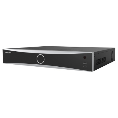 Gravador digital preto e cinza HIKVISION com portas USB frontais