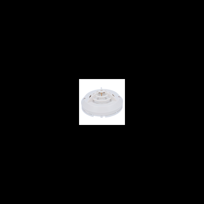 detector de fumo redondo branco com grelha circular