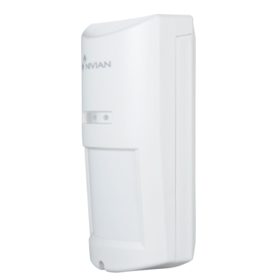 Sensor branco em plástico com texto NVIAN