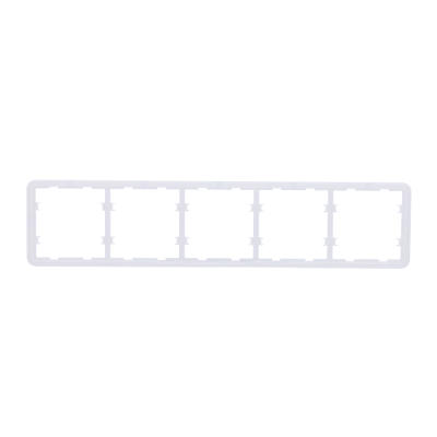 Régua transparente com cinco janelas numeradas de 1 a 5