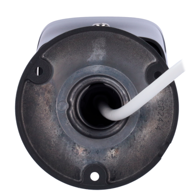 Dispositivo redondo metálico com cabo branco e marcação CR244