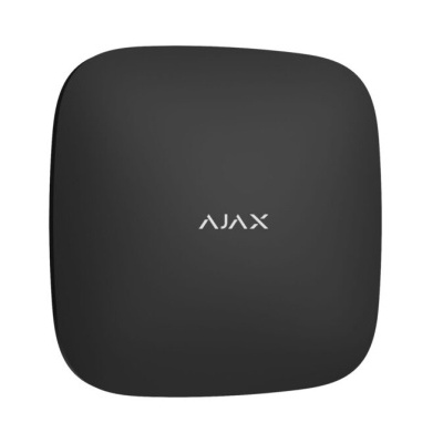 Dispositivo eletrónico preto quadrado com a palavra AJAX