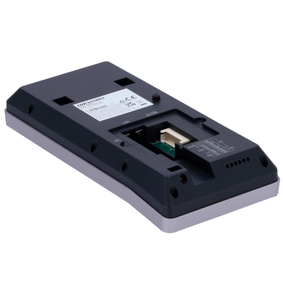 Leitor digital electromecânico Hikvision DS-K1T671 preto com detalhe cinza
