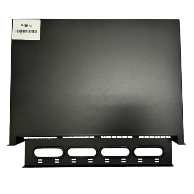 Painel metálico preto com etiqueta PP-FIBER-4-12