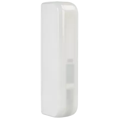 Produto branco retangular com cantos arredondados e detalhes cinza na lateral