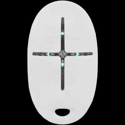 Comando remoto branco oval com luzes LED verdes