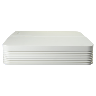 Dispositivo eletrónico branco retangular com textura estriada nas laterais