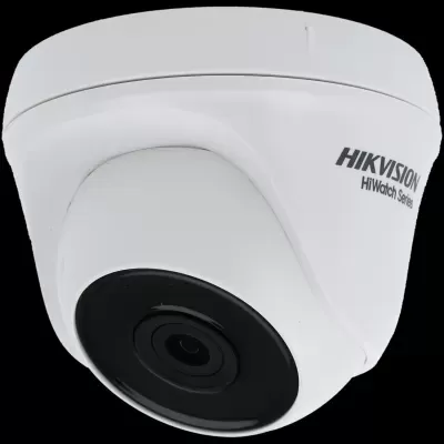 Câmara de vigilância Hikvision HiWatch Series branca com lente preta circular