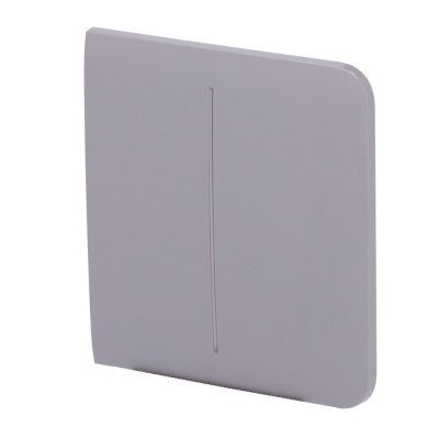 Interruptor elétrico branco de parede com linha vertical central