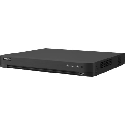 Decodificador preto HIKVISION com botões frontais e USB