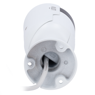 Câmara de segurança branca com cabo USB