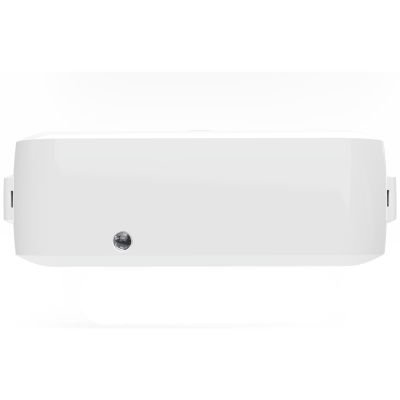 Dispositivo eletrônico branco com parafuso metálico
