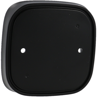 Base preta quadrada com cantos arredondados e orifícios na face frontal