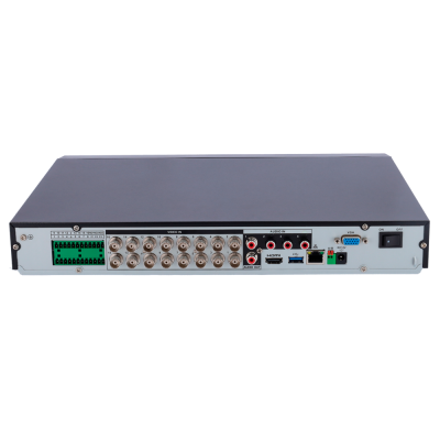 Dispositivo eletrônico cinzento com múltiplas portas traseiras