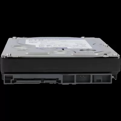 Disco rígido interno de computador prateado e preto com conectores