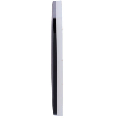 Lado de smartphone branco com frente preta