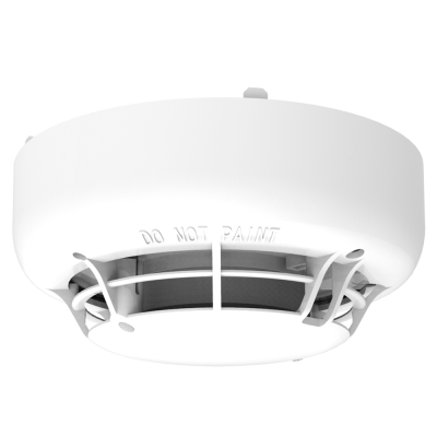 Detetor de incêndios branco redondo com texto DO NOT PAINT