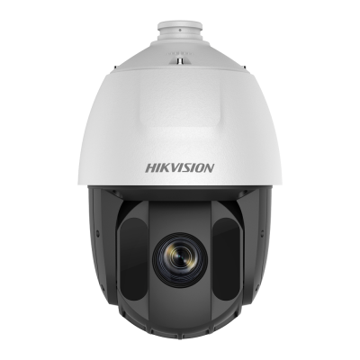Câmara de segurança PTZ branca e preta HIKVISION