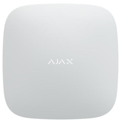 Dispositivo branco quadrado com o texto AJAX ao centro