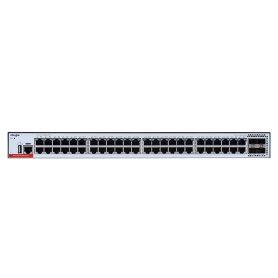 Switch de rede cinza claro com 48 portas Ethernet