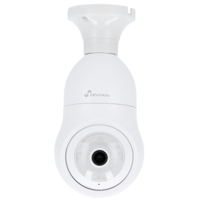 Câmara de segurança branca NIVIAN com lente circular