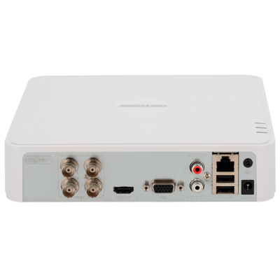 Gravador digital branco com várias portas de conexão