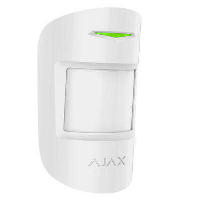 Sensor de movimento branco AJAX com indicador LED verde