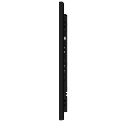 Perfil de monitor plano ultra fino preto com portas laterais