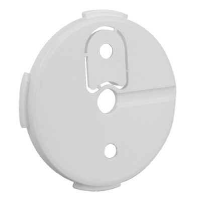 Tampa branca redonda de plástico com orifícios