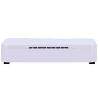 Dispositivo eletrónico branco com ventilações frontais