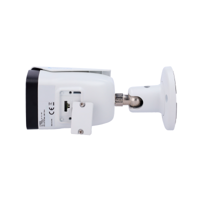 Câmara de vigilância branca com suporte ajustável e base redonda