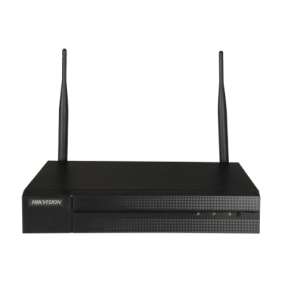 Gravador de vídeo digital preto com duas antenas verticais e logotipo HIKVISION