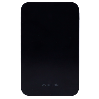 Dispositivo eletrónico preto com a marca AVIGILON