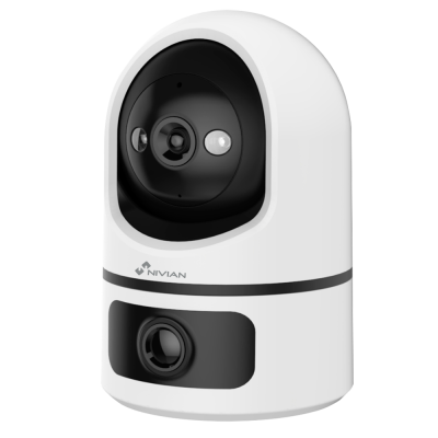 Câmara de vigilância branca e preta da marca NIVIAN