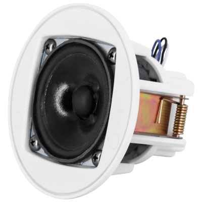 Coluna de teto branca com altifalante preto