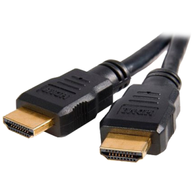 Cabo HDMI preto com conectores dourados
